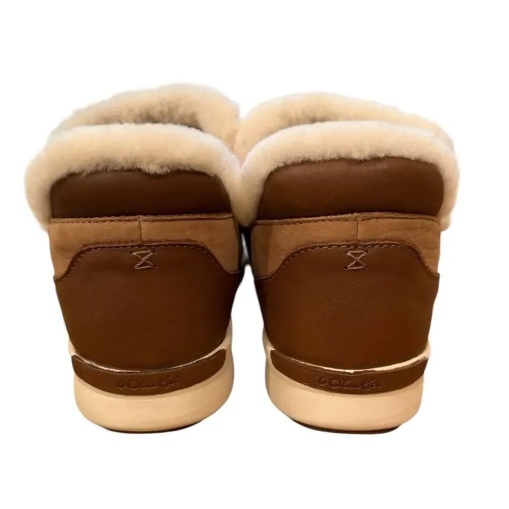 OluKai Mālua Hulu Waterproof Shearling Lined Winter Boots NWOB Womens 8.5